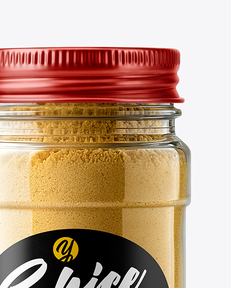 Plastic Jar with Ground Ginger Mockup