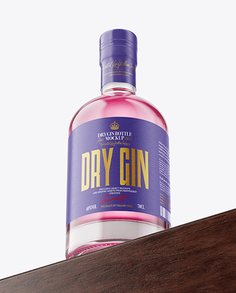 Dry Gin Bottle Mockup