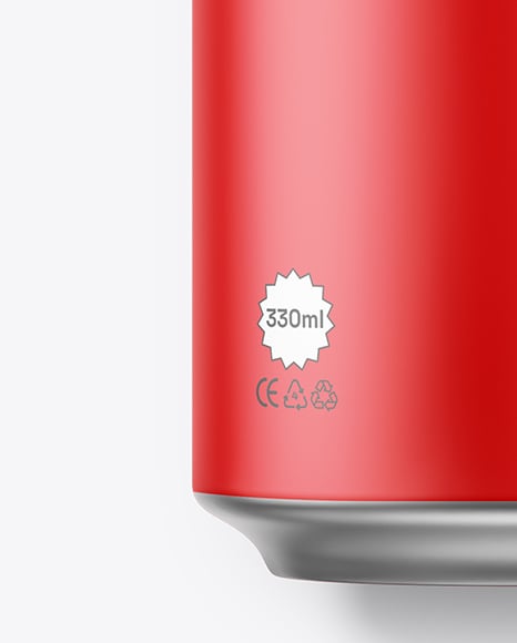330ml Matte Drink Can Mockup