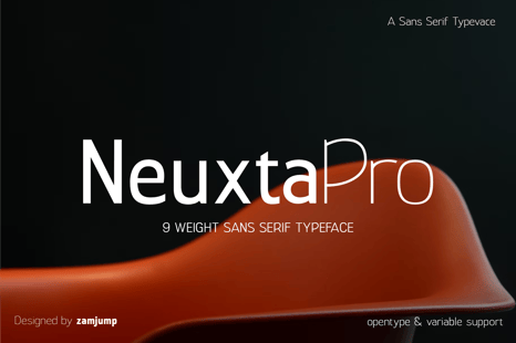 NeuxtaPro - a modern sans serif typeface - Modern sans serif font