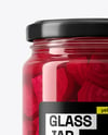 Glass Jar with Pickled Beets Mockup