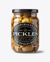 Glass Jar with Porcini Mushrooms Mockup