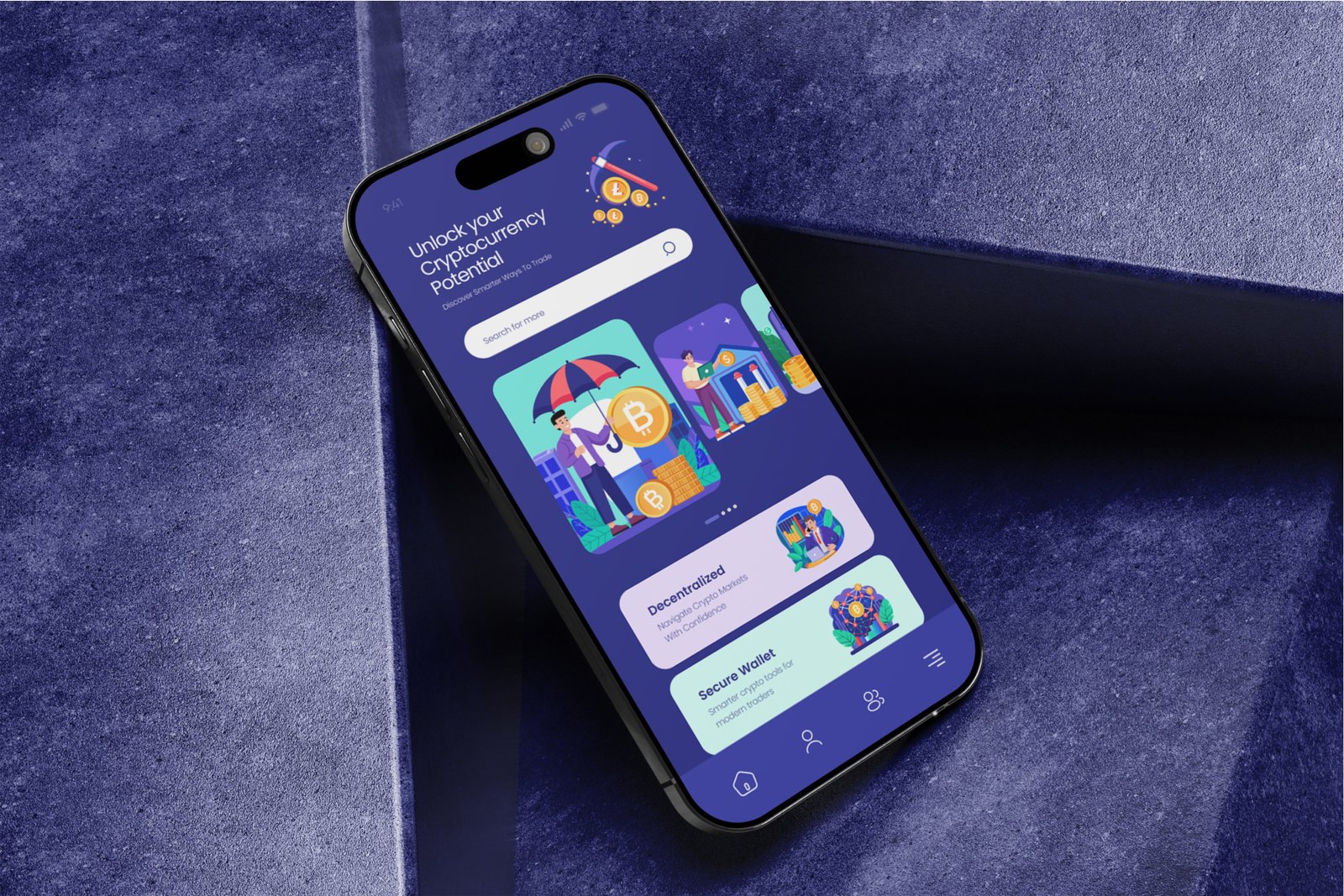 Cryptocurrency Trading Illustration Set