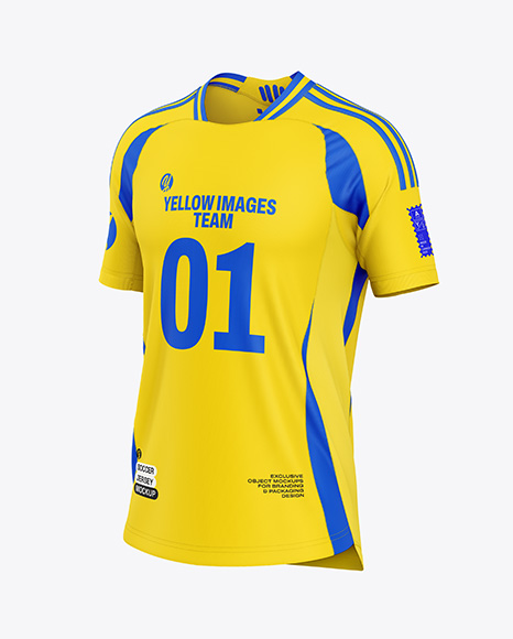 Soccer Jersey Mockup - Half Side View