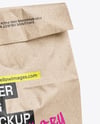 Kraft Paper Food Bag with Sticker Label Mockup