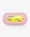 Matte Plastic Container in Kraft Paper Sleeve Mockup