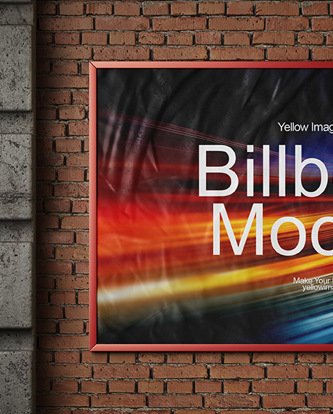 Billboard on a Brick Wall Mockup