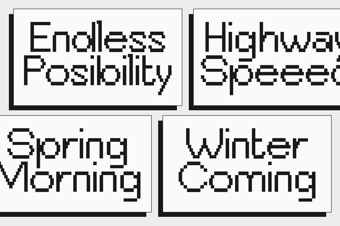 Bitend Geometric Edgy Y2K Pixel Font