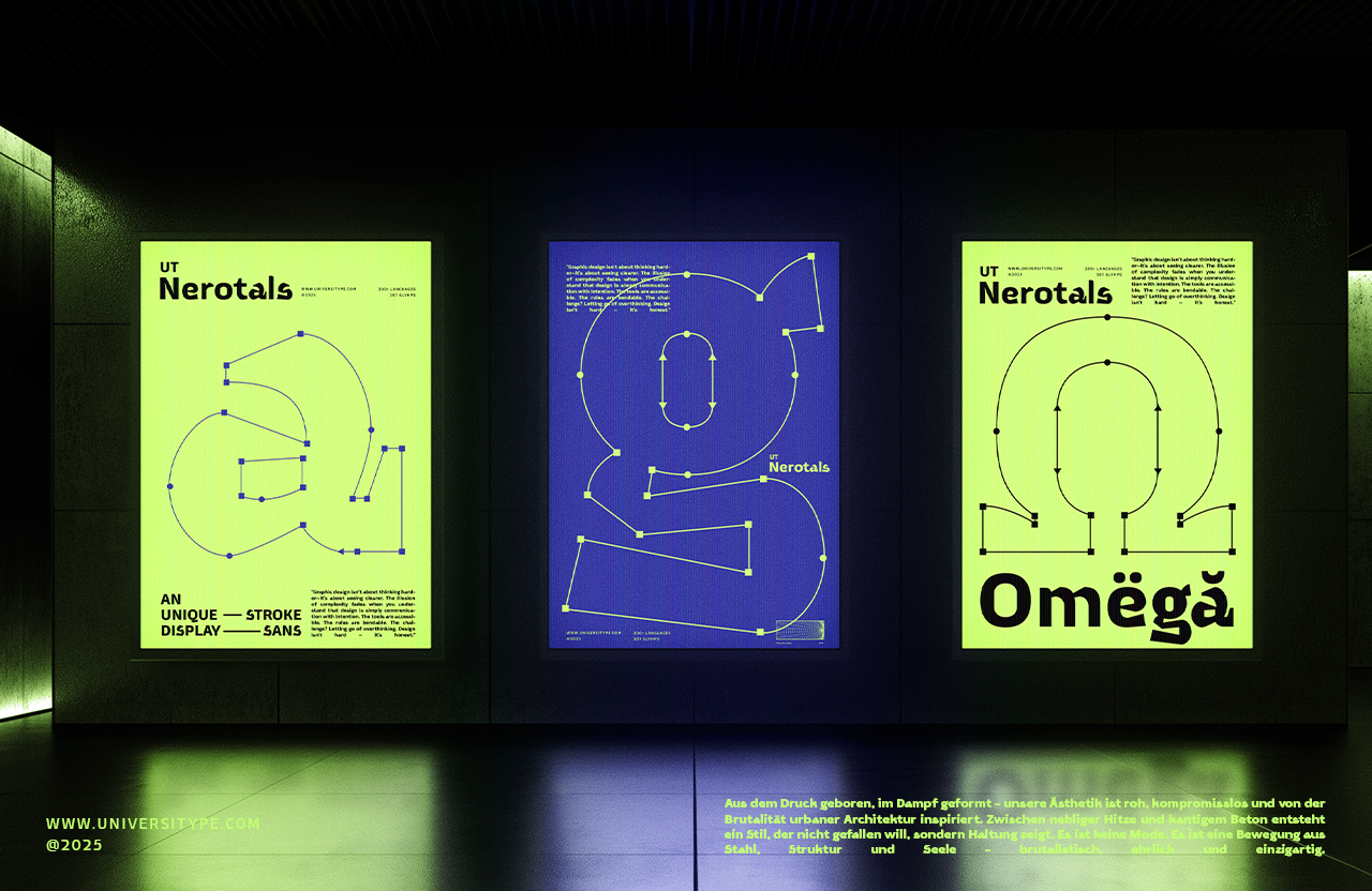 UT Nerotals – A Typeface Inspired by Contemporary Sculpture