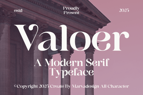 Valoer Font - Display product