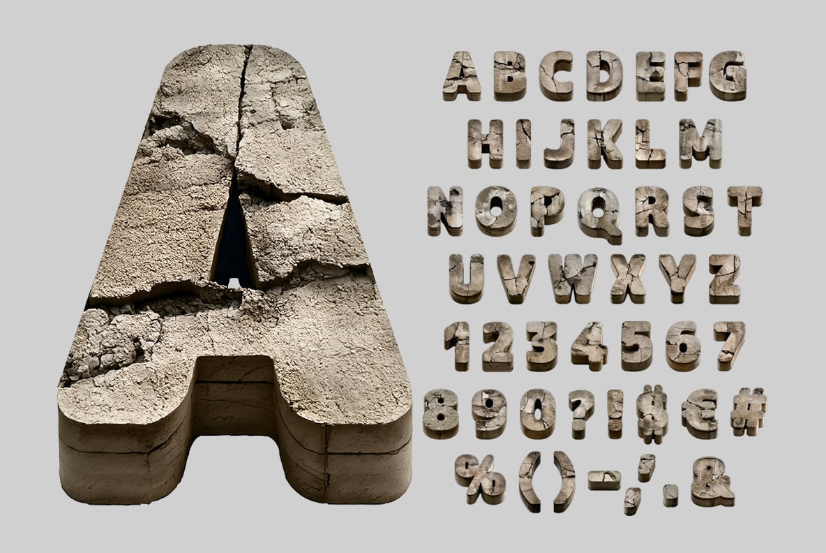 Broken Concrete Font