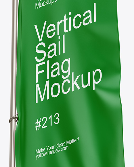 Vertical Sail Flag Mockup