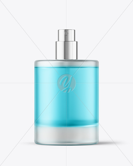 Color Liquid Frosted Glass Perfume Bottle Mockup