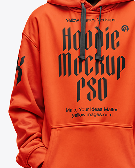 Black Man Wearing Oversize Hoodie and Sweatpants Mockup