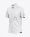 Men's Short Sleeve Shirt Mockup - Half Side View