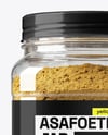 Plastic Jar Filled Asafoetida Spice Mockup