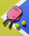 Two Pickleball Paddles with Balls on a Court Mockup