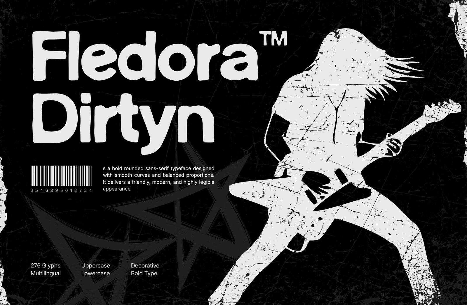 Fledora Dirty – Bold Rounded Grunge Display