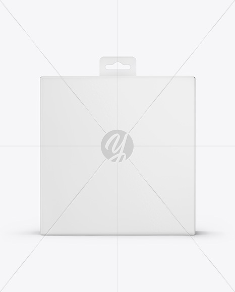 Glossy Paper Box w/ Hang Tab Mockup