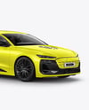 Electric Sportback Car Mockup - Half Side View