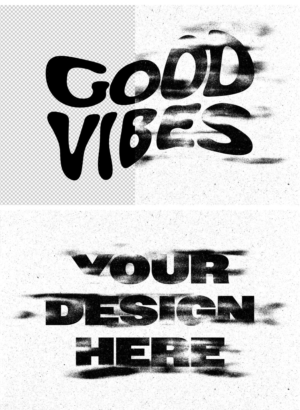 Mess Print Text &amp; Logo Effect