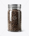 Spice Jar with Whole Black Pepper Mockup