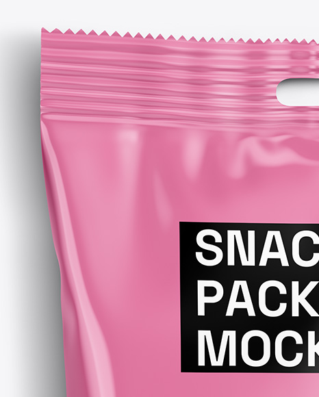 Glossy Snack Package Mockup