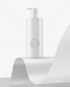 Plastic Cosmetic Bottles with Pump Cap Mockup