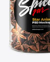 Plastic Jar with Star Anise Mockup