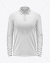 Men's Long Sleeve Raglan Polo Mockup