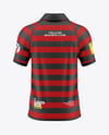 Men's Raglan Polo Shirt Mockup - Back View