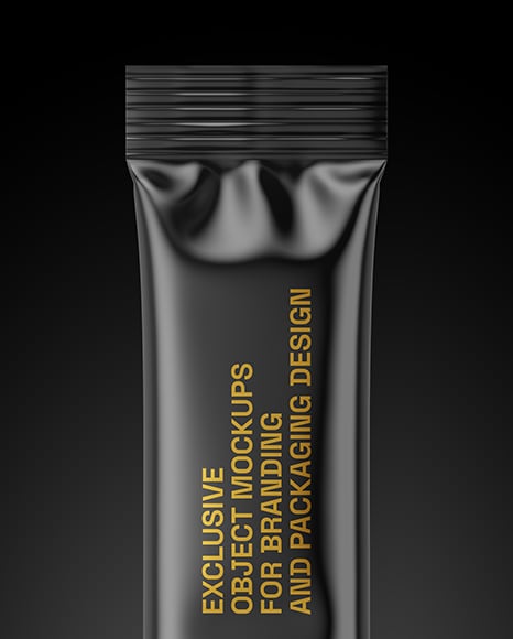 Glossy Stick Sachet Mockup