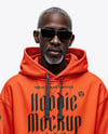 Black Man Wearing Oversize Hoodie and Sweatpants Mockup