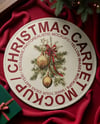 Christmas Round Rug Next to Christmas Tree Mockup