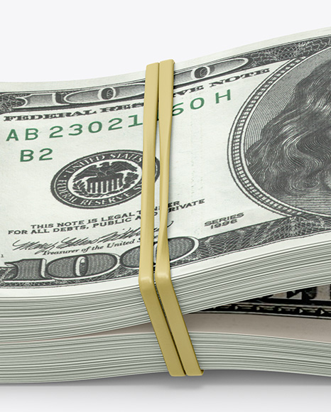 Money Bended Stack Mockup
