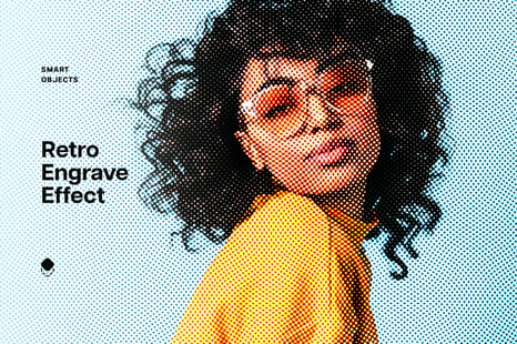 Engraving Halftone Photo Effect - Add-Ons
