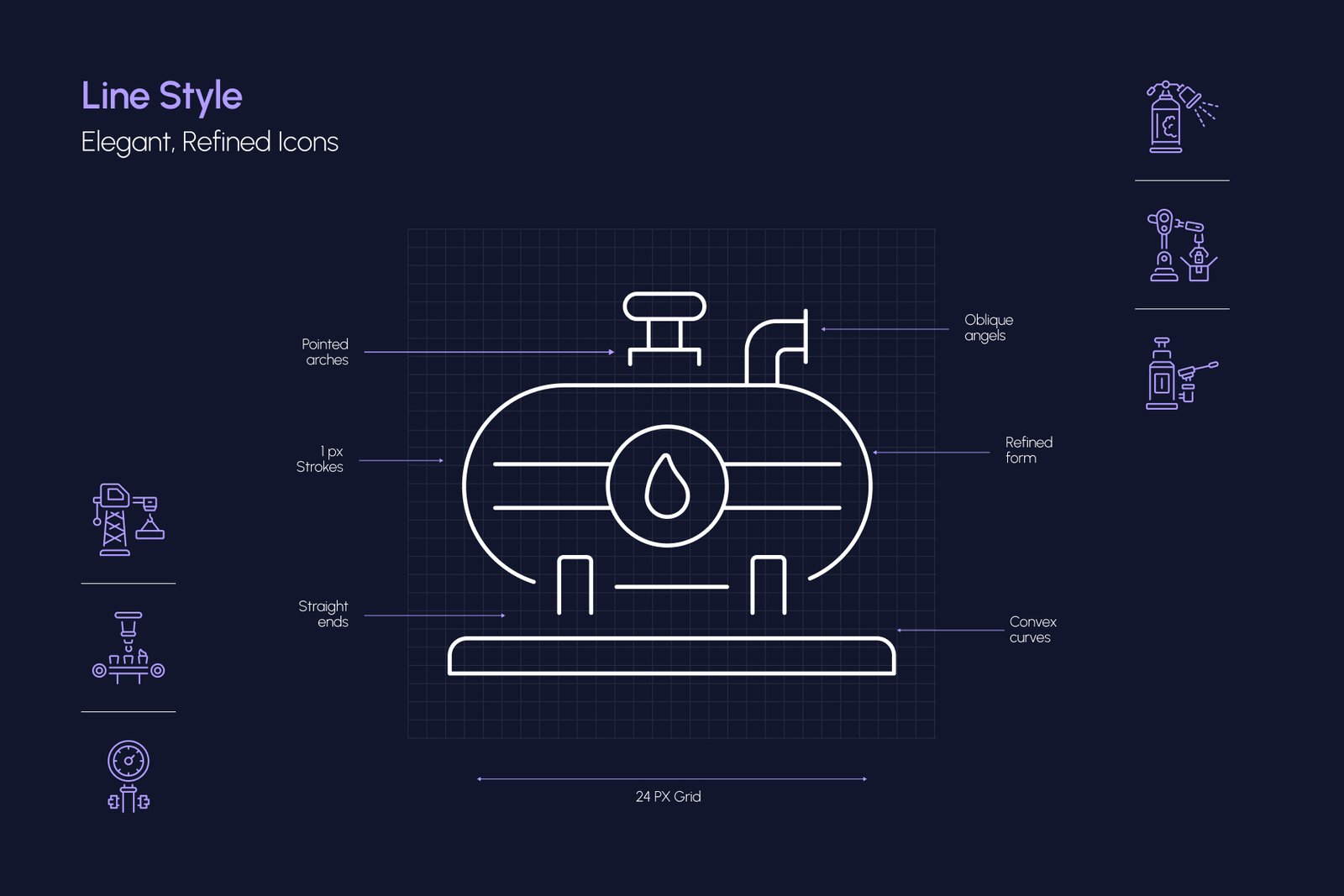 Manufacturing Icon Art Set