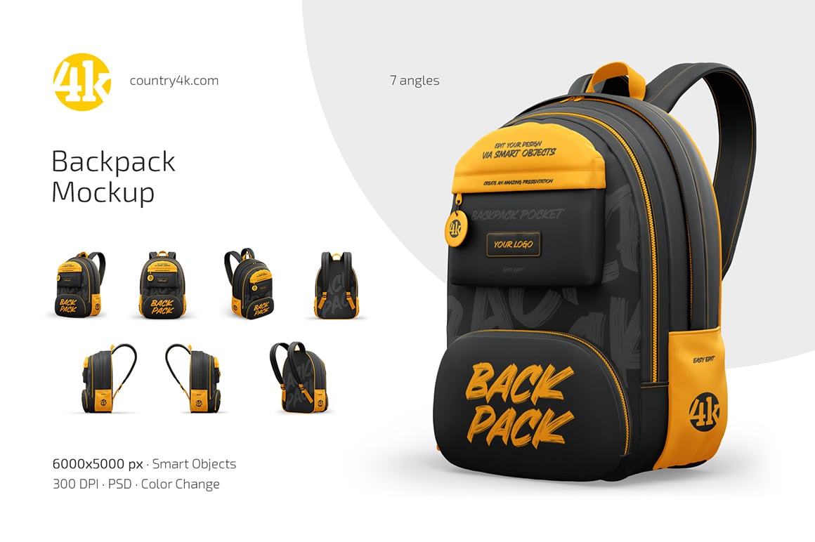 Backpack Mockup Set