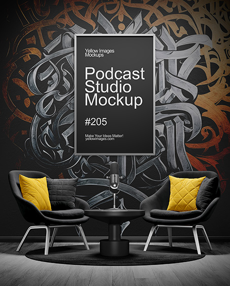 Podcast Studio Mockup - Banners