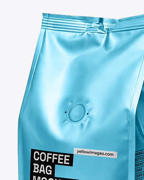 Metallic Coffee Bag Mockup