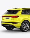 Electric Premium SUV Mockup - Back Half Side View
