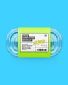 Clear Plastic Container in Paper Sleeve Mockup
