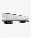Truck Semi Trailer Mockup - Back Half Side View