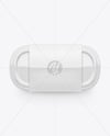Glossy Plastic Food Container in Paper Sleeve Mockup