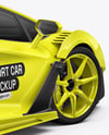Sport Car Mockup - Back Half Side View