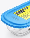 Clear Plastic Container with Matte Plastic Lid Mockup