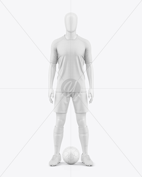 Full Soccer Kit w/ Mannequin Mockup - Front View