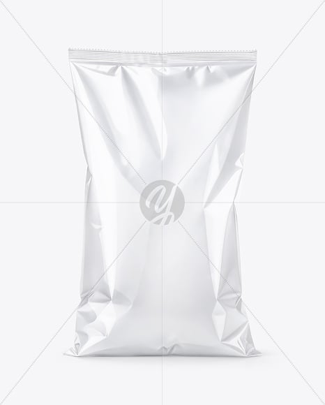 Large Clear Plastic Snack Bag Mockup