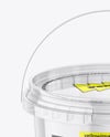 Clear Plastic Bucket with Handle Mockup