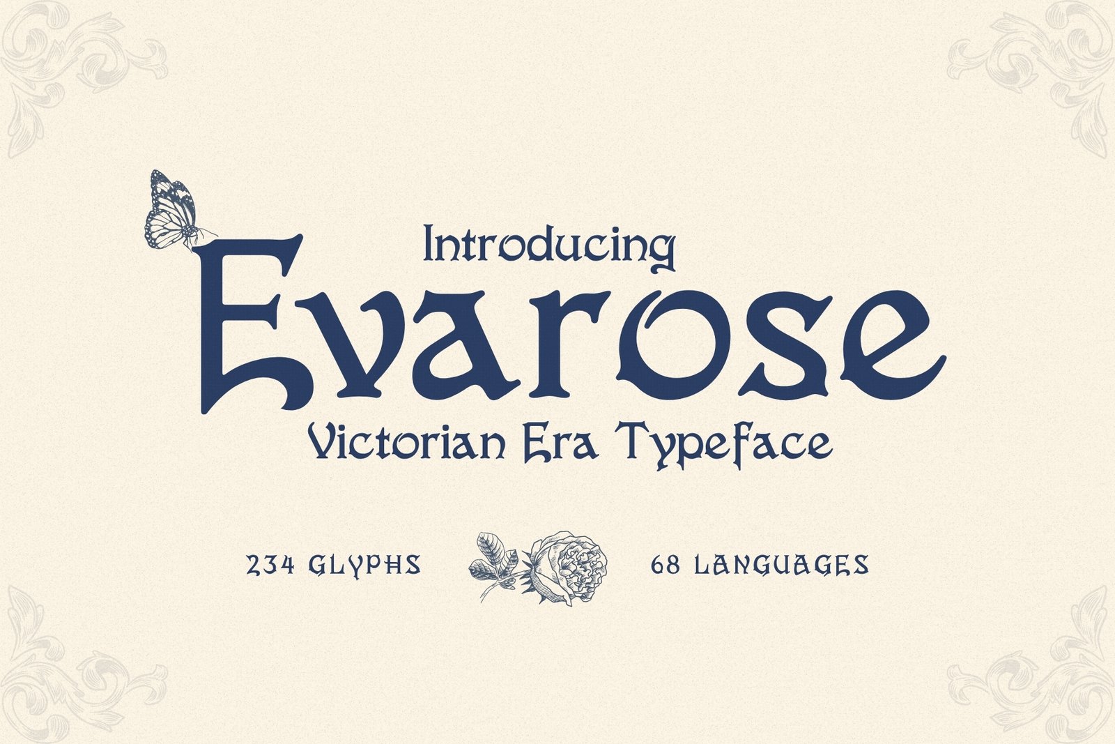 Evarose – Classy Victorian Era Font for Weddings, Branding, and Posters